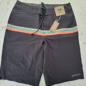 Patagonia Men's Hydropeak Boardshorts.  Size Waist 30, Length 21 inches.  Black
